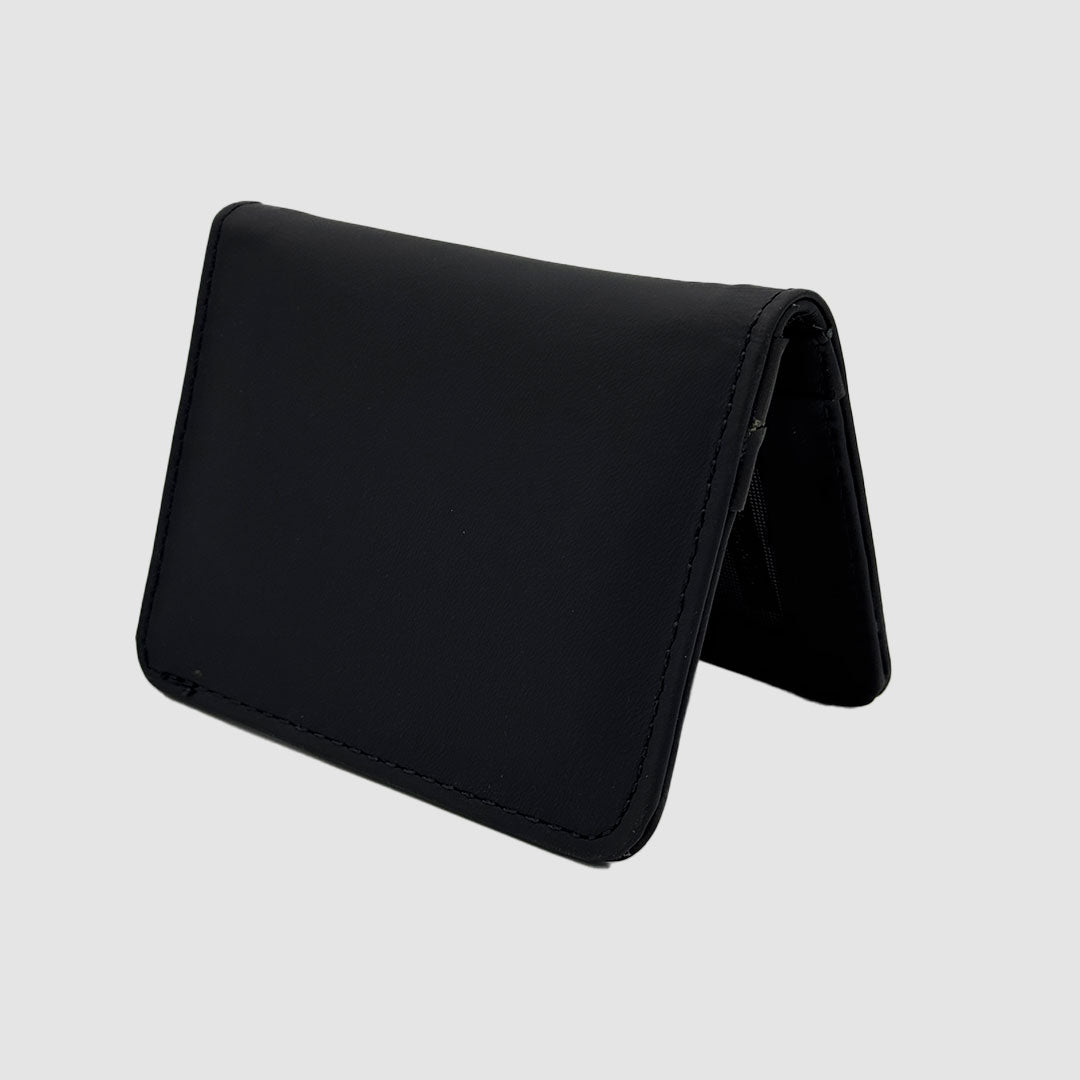 Classic Black Leather Card Case