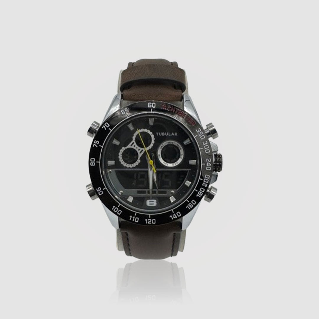Tabular TB-8765876 Brown Leather Men's Luxury Quartz Watch