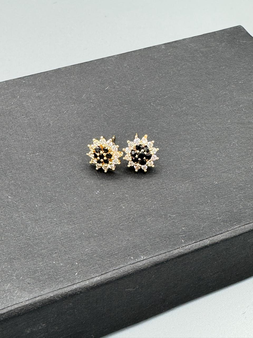Black Twilight Blossom - Earrings