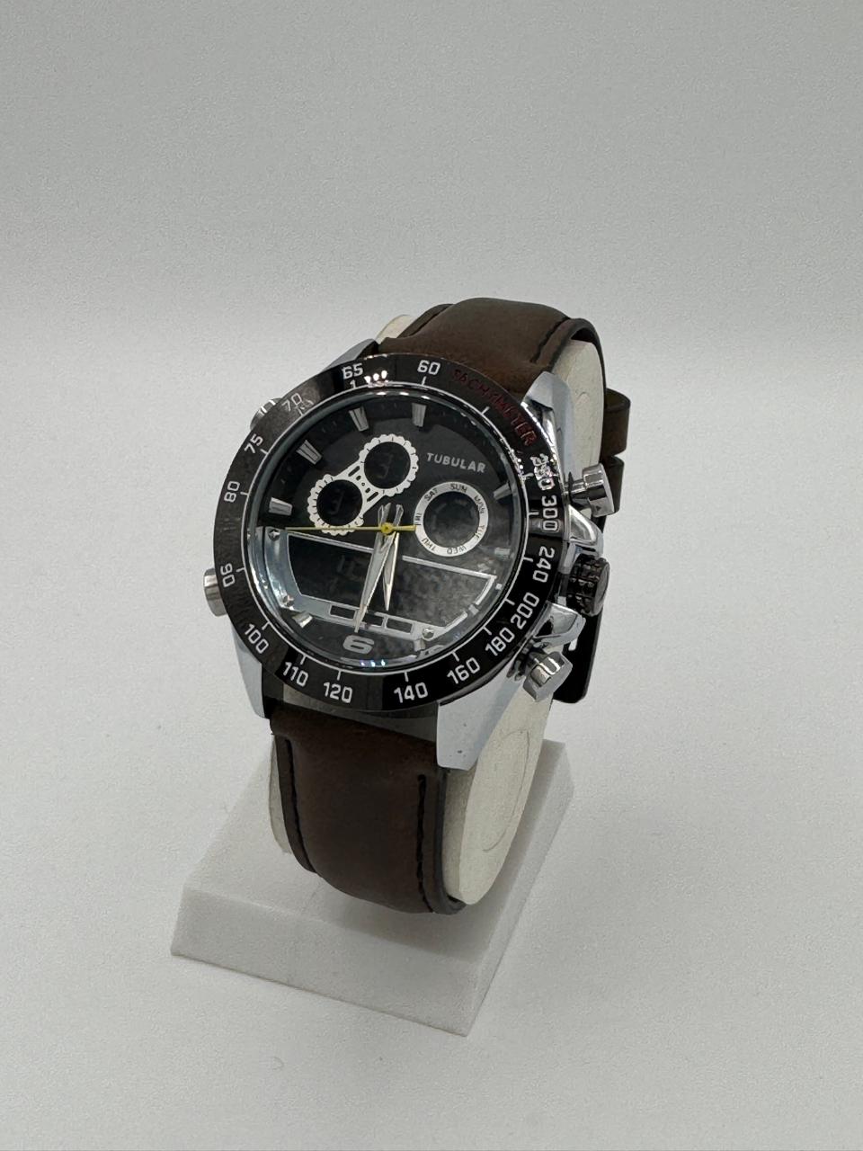 Tabular TB-8765876 Brown Leather Men's Luxury Quartz Watch