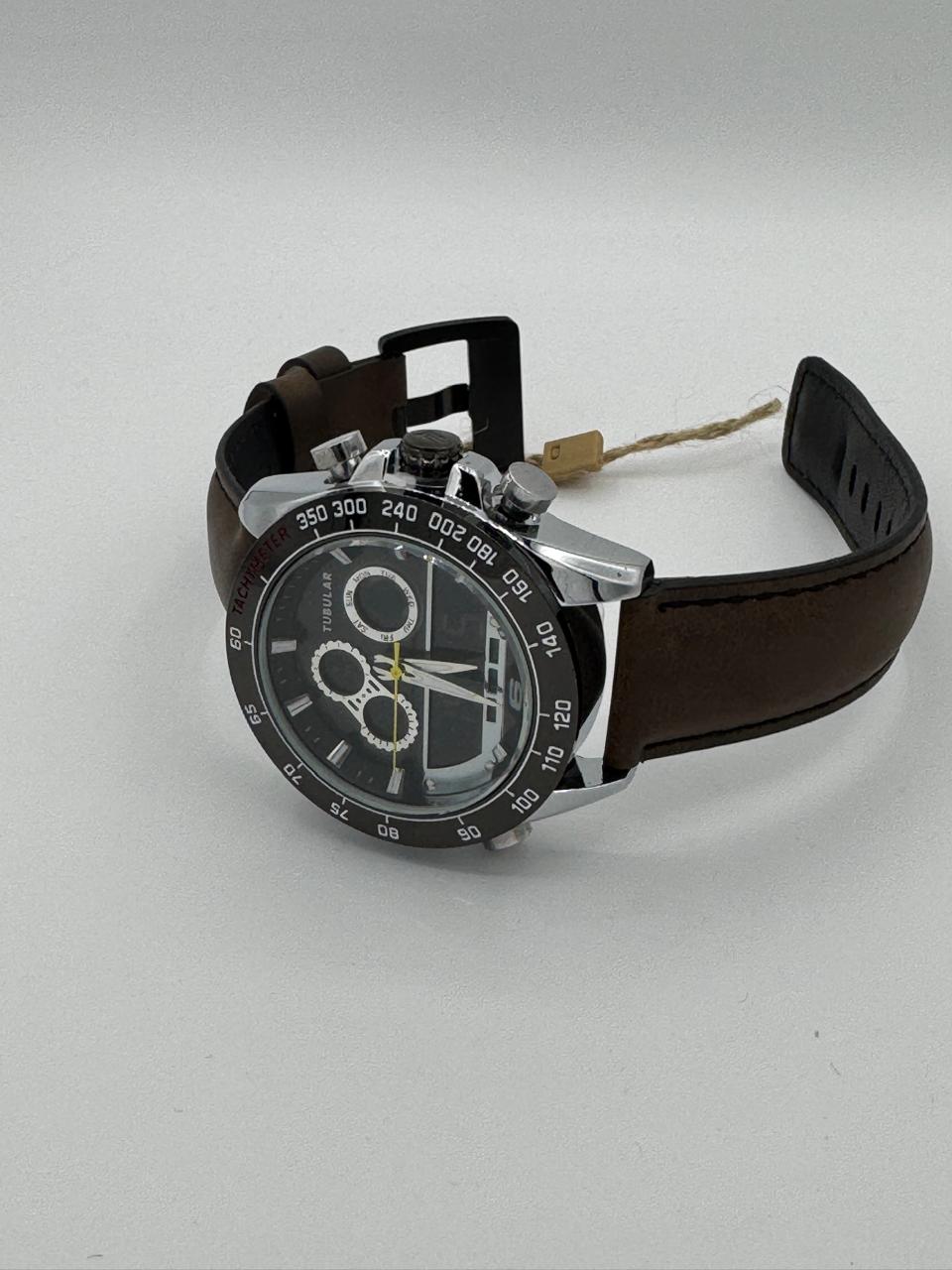 Tabular TB-8765876 Brown Leather Men's Luxury Quartz Watch
