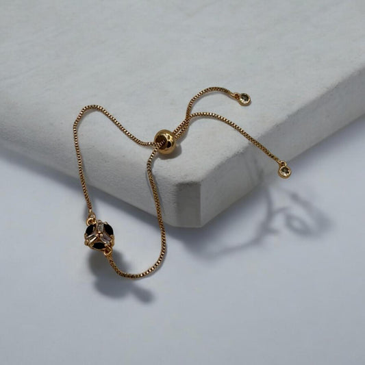Midnight Bloom Adjustable Bracelet